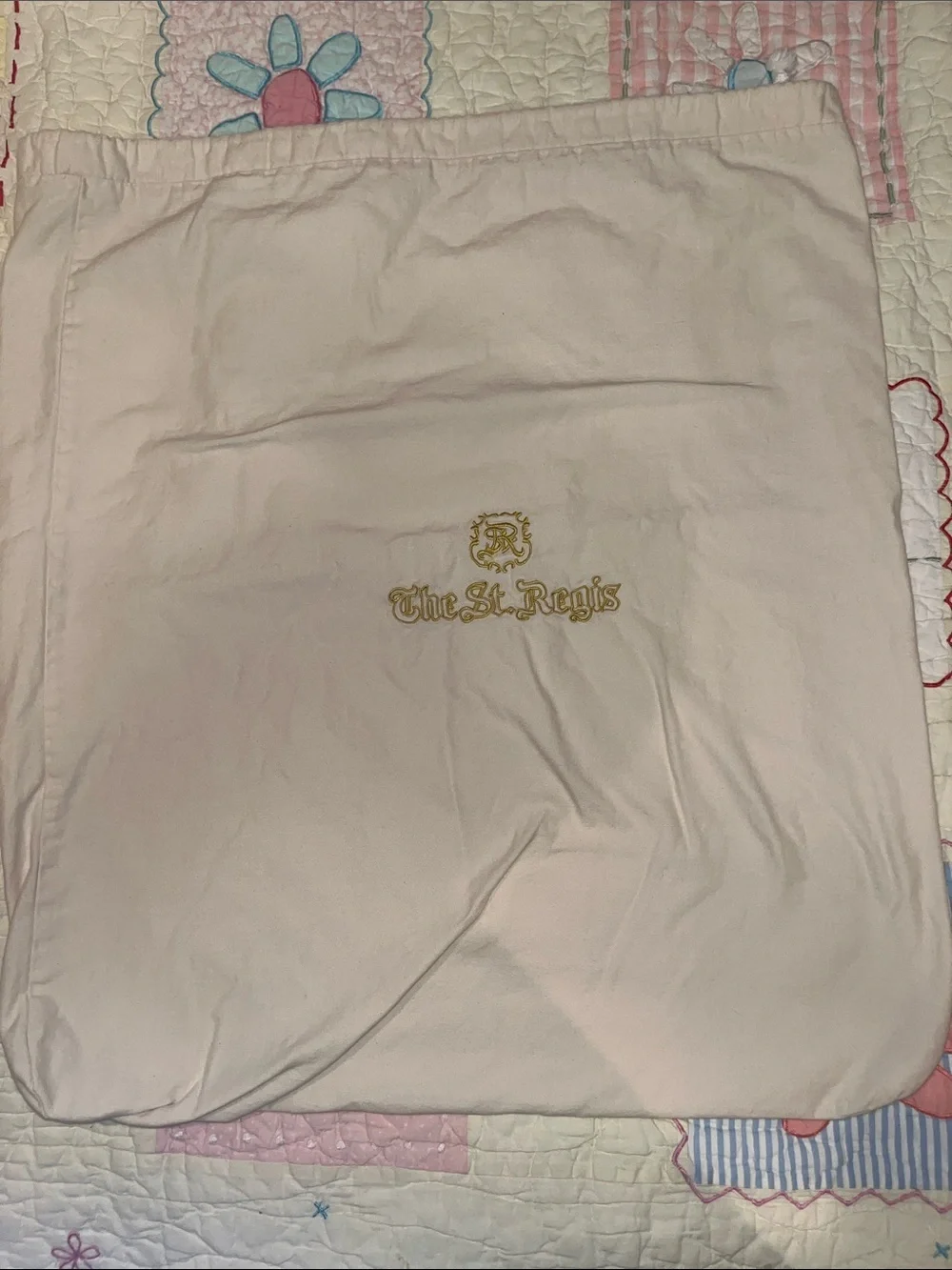 St Regis Luxury Garment / laundry / accessory Dust Bag - Light cream